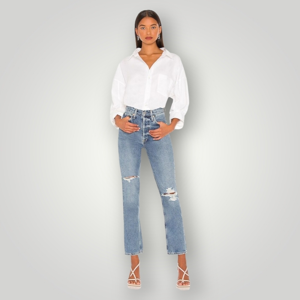 Citizens of Humanity Sabine High Rise Straight Jeans 28 Confession‎ Light Wash
